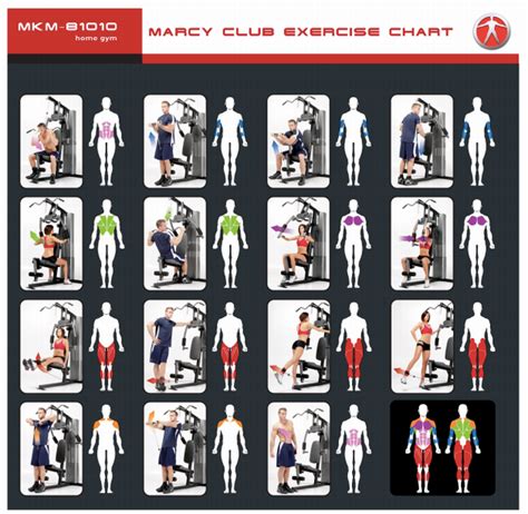 marcy workout|marcy home gym exercise chart.